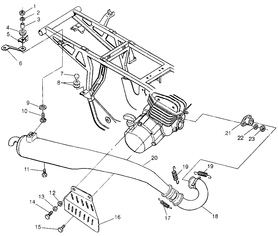 EXHAUST Trail Boss W968527 (4935883588A010)