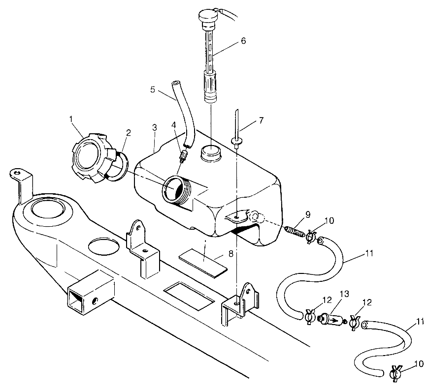 OIL TANK Trail Boss W968527 (4935883588A012)