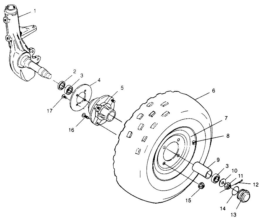 FRONT WHEEL Trail Boss W968527 (4935883588B002)