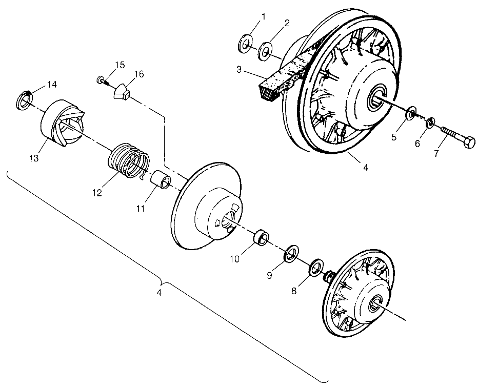 DRIVEN CLUTCH Trail Boss W968527 (4935883588B011)