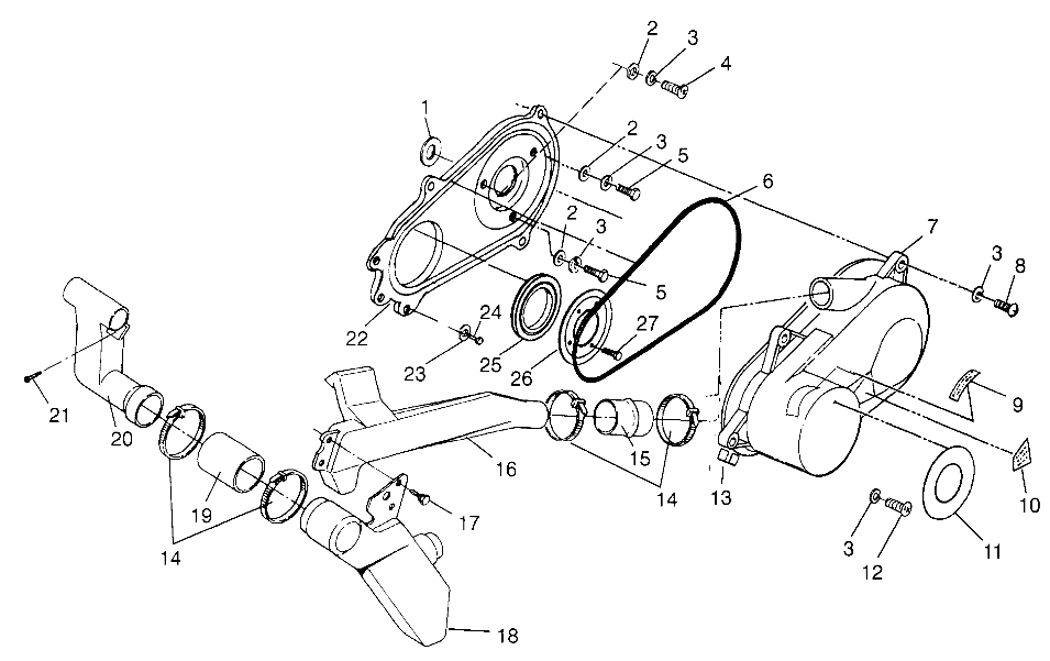 CLUTCH COVER Trail Boss W968527 (4935883588B012)