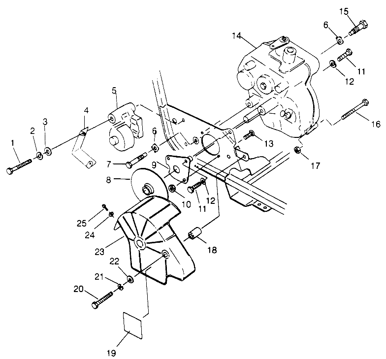 GEARCASE/BRAKE MOUNTING Trail Boss W968527 (4935883588B013)