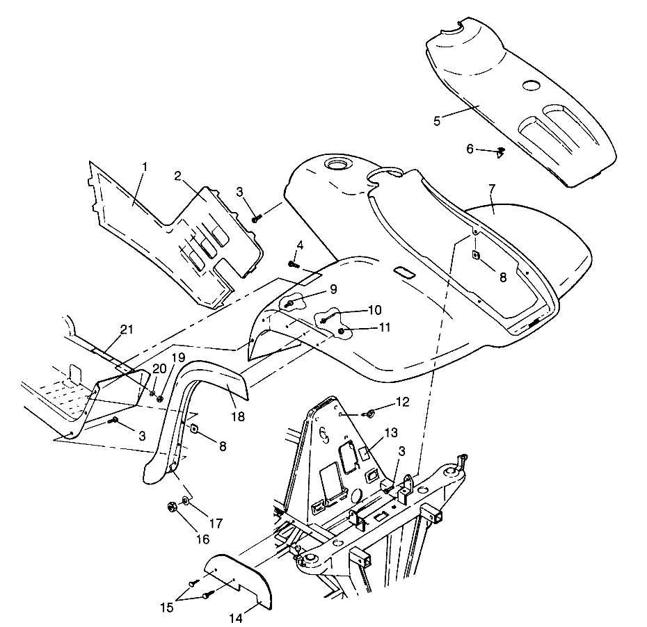 FRONT CAB XPLORER 300 W969130 (4935903590A005)