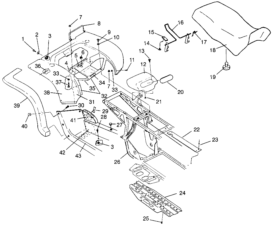 REAR CAB and SEAT XPLORER 300 W969130 (4935903590A006)