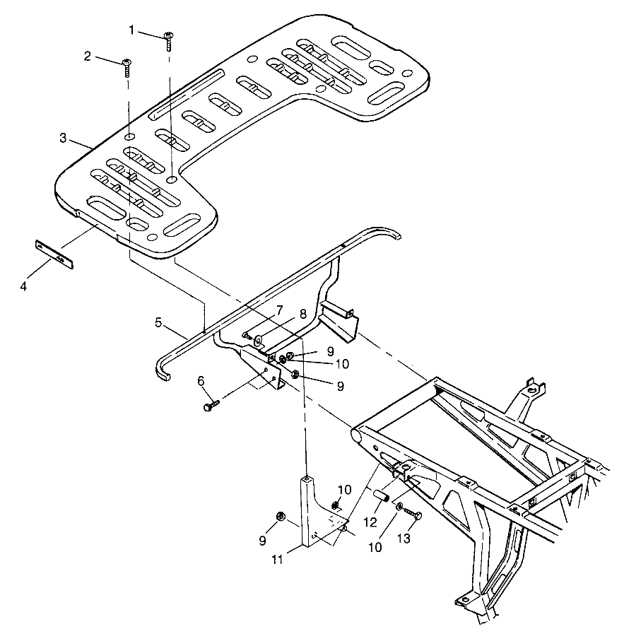 REAR RACK MOUNTING XPLORER 300 W969130 (4935903590A007)