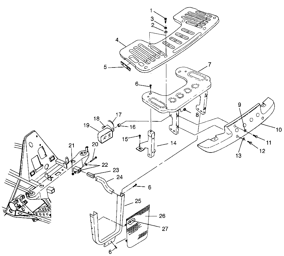 FRONT RACK and BUMPER MOUNTING XPLORER 300 W969130 (4935903590A009)