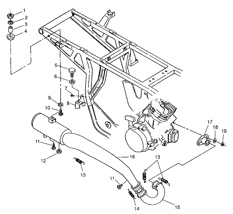 EXHAUST SYSTEM XPLORER 300 W969130 (4935903590A012)