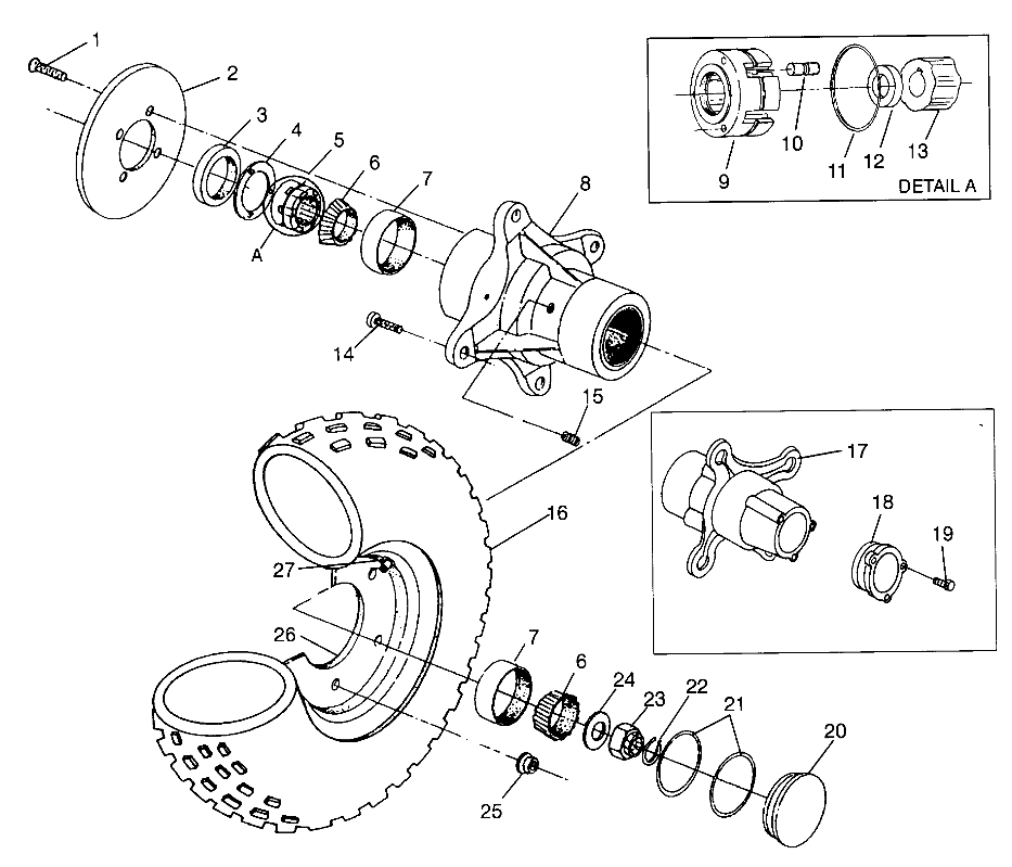 FRONT WHEEL XPLORER 300 W969130 (4935903590B006)