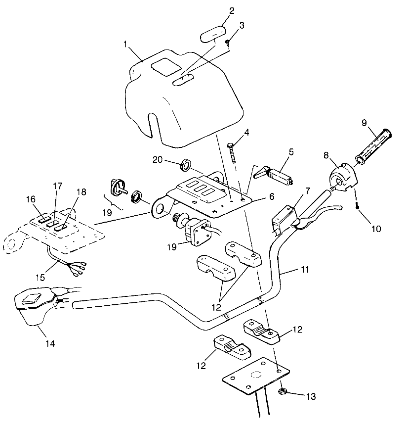 HANDLEBAR XPLORER 300 W969130 (4935903590B010)