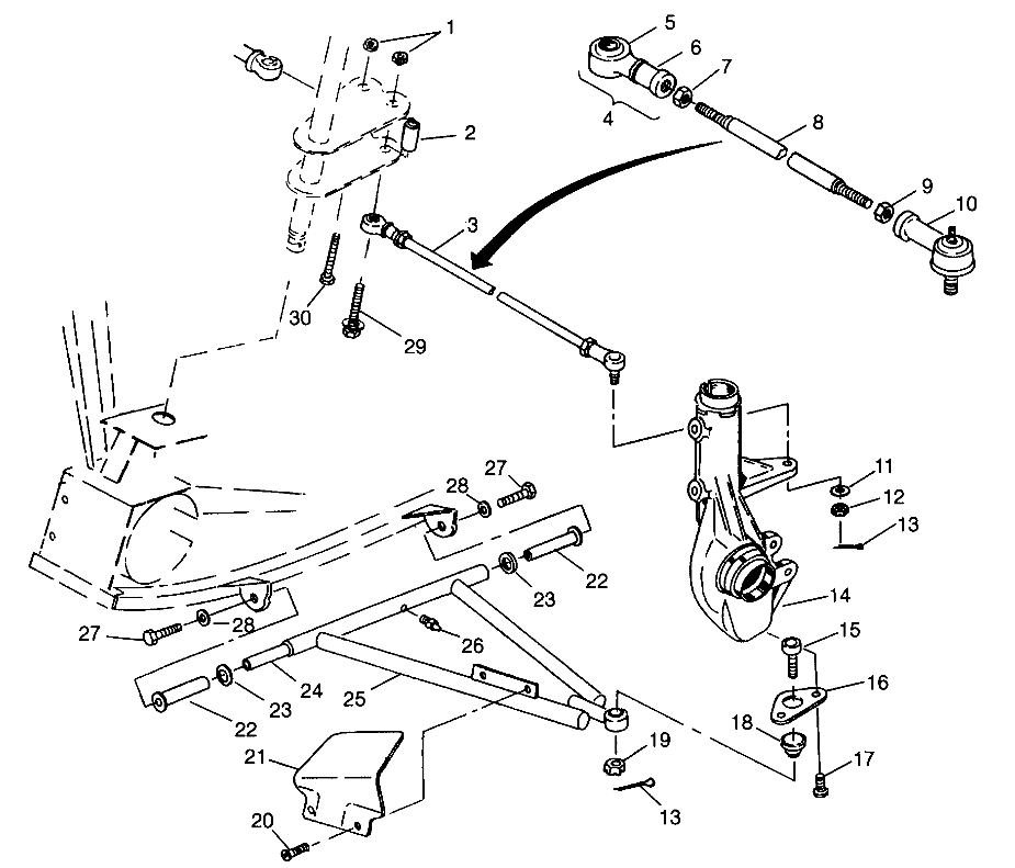 A-ARM/STRUT MOUNTING XPLORER 300 W969130 (4935903590B013)