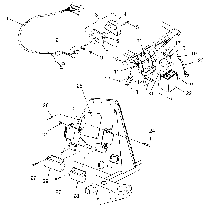 ELECTRICAL/TAILLIGHT ASSEMBLY XPLORER 300 W969130 (4935903590C008)