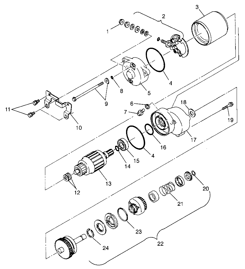 STARTING MOTOR XPLORER 300 W969130 (4935903590D002)