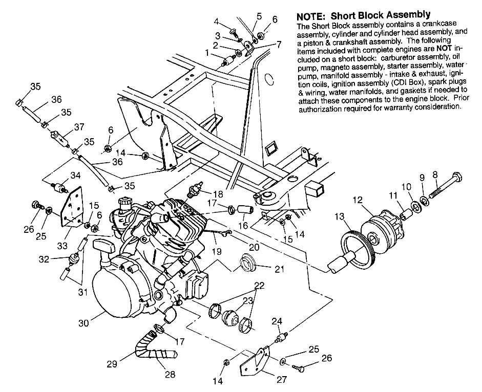 ENGINE MOUNTING (400) XPRESS 400 W969540 (4935923592A012)