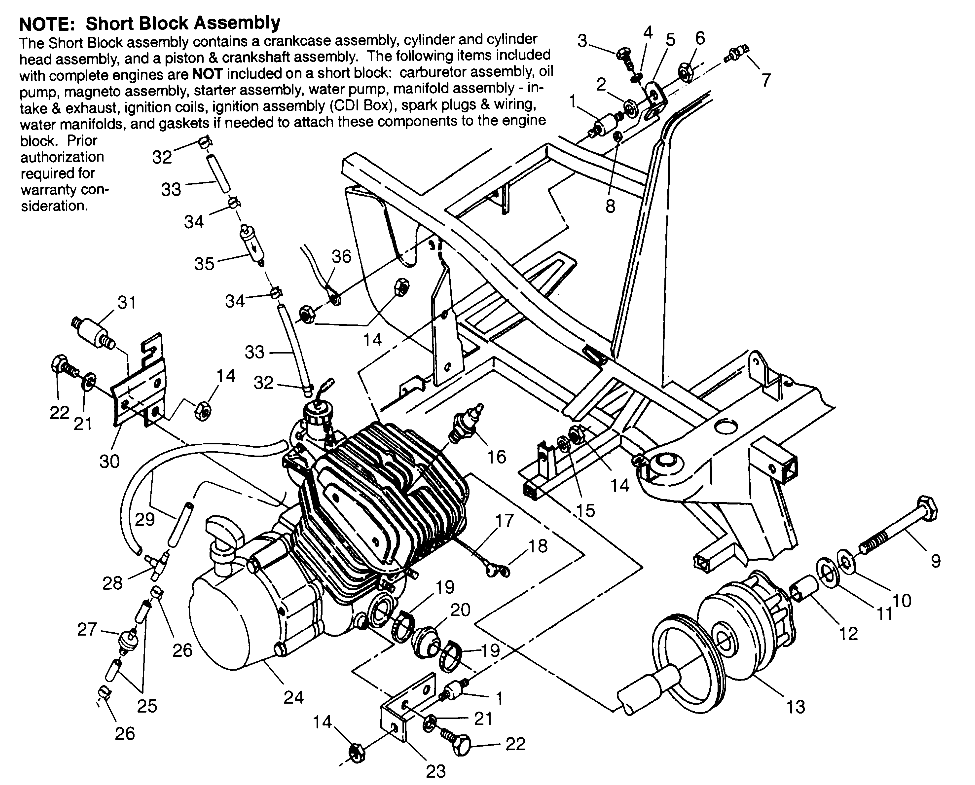 ENGINE MOUNTING (300) XPRESS 300 W969530 (4935923592A013)