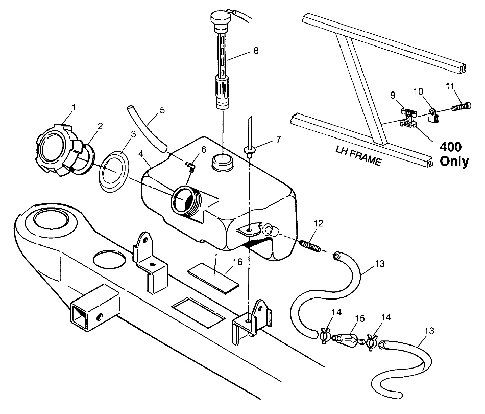 OIL TANK XPRESS 300 W969530 and XPRESS 400 W969540 (4935923592B004)