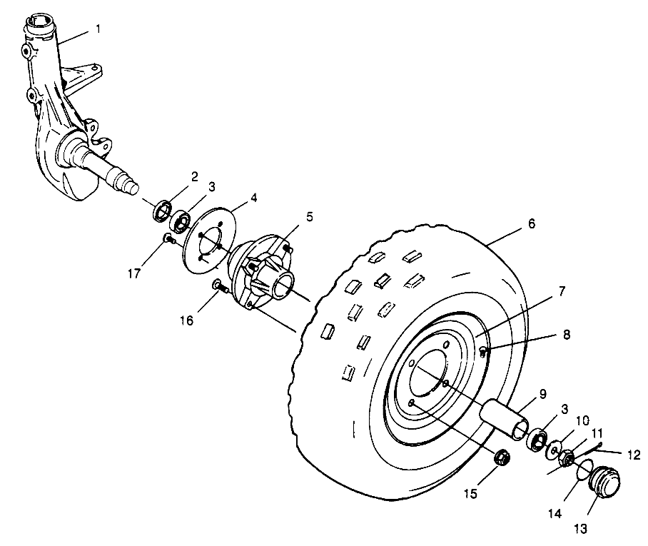 FRONT WHEEL XPRESS 300 W969540 and XPRESS 400 W969540 (4935923592B008)