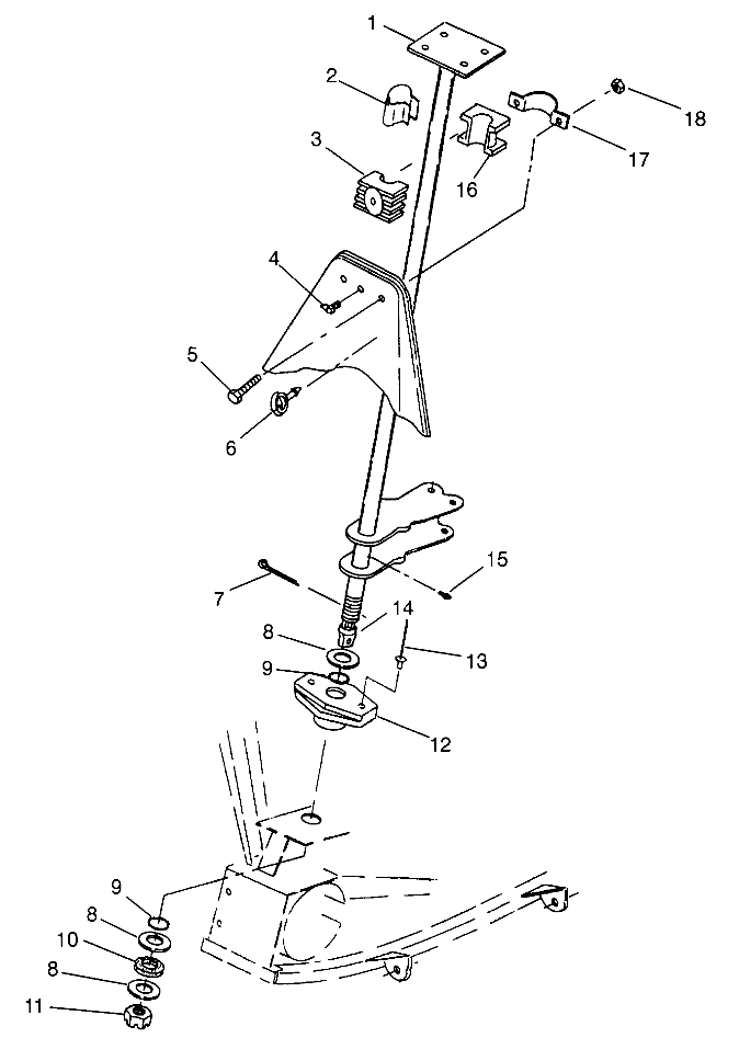 STEERING POST XPRESS 300 W969530 and XPRESS 400 W969540 (4935923592C002)