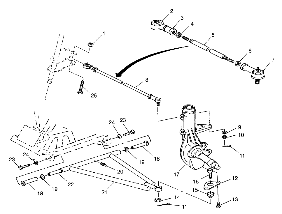 A-ARM/STRUT MOUNTING XPRESS 300 W969530 and XPRESS 400 W969540 (4935923592C003)