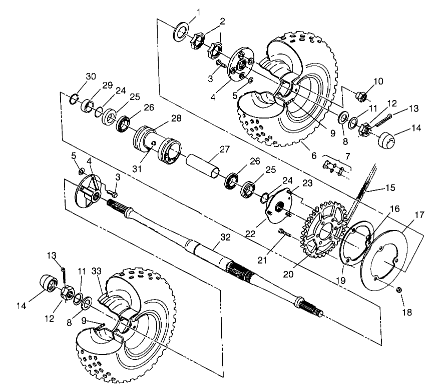 REAR WHEEL DRIVE XPRESS 300 W969530 and XPRESS 400 W969540 (4935923592C011)