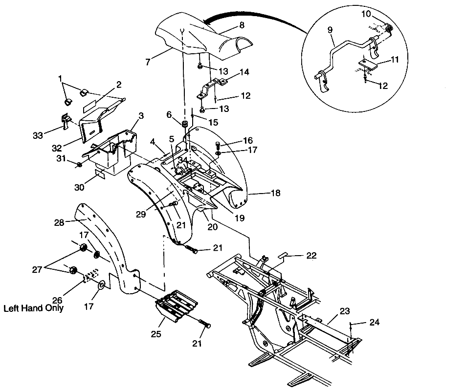 REAR CAB and SEAT Sportsman 4x4 W968040 (4935943594A006)