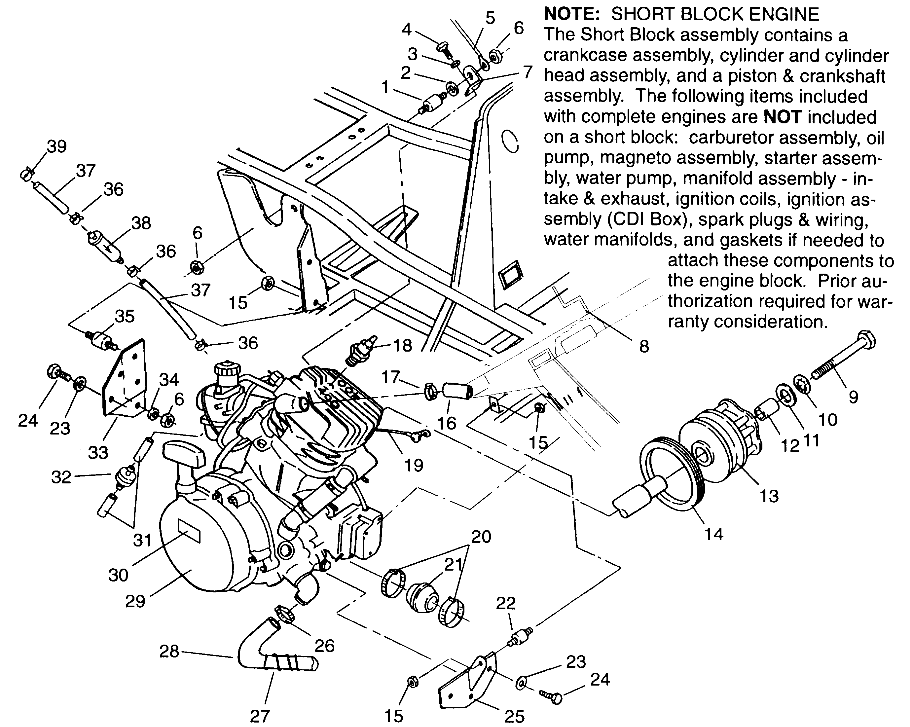 ENGINE MOUNTING Sportsman 4x4 W968040 (4935943594A010)