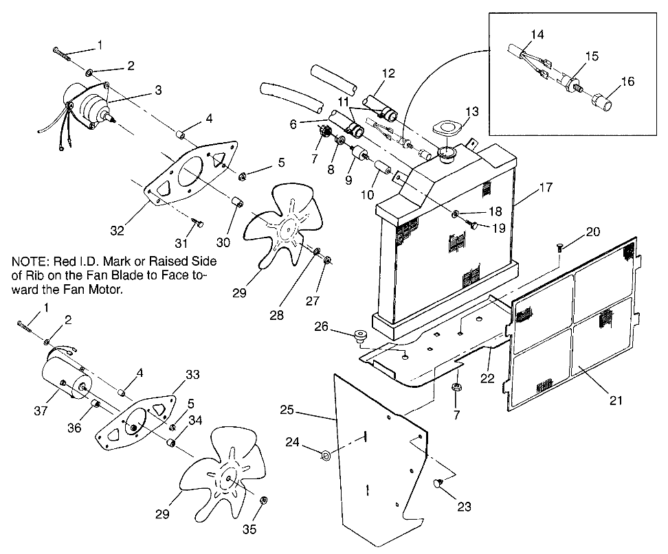 COOLING SYSTEM Sportsman 4x4 W968040 (4935943594A011)