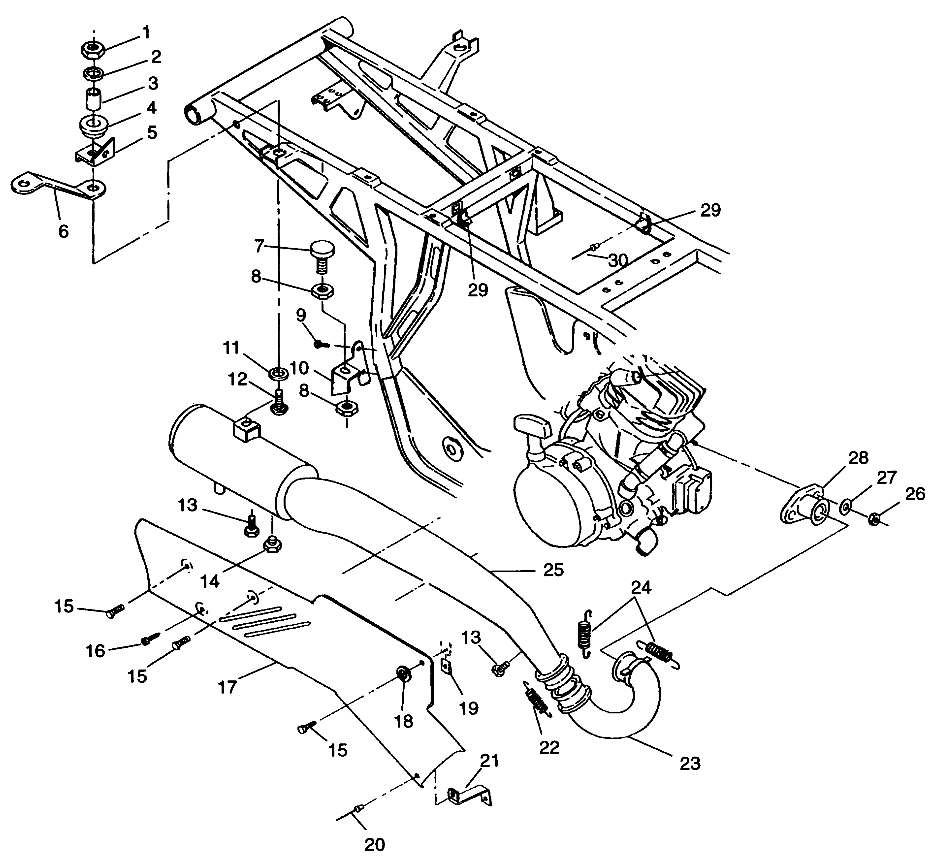 EXHAUST SYSTEM Sportsman 4x4 W968040 (4935943594A012)