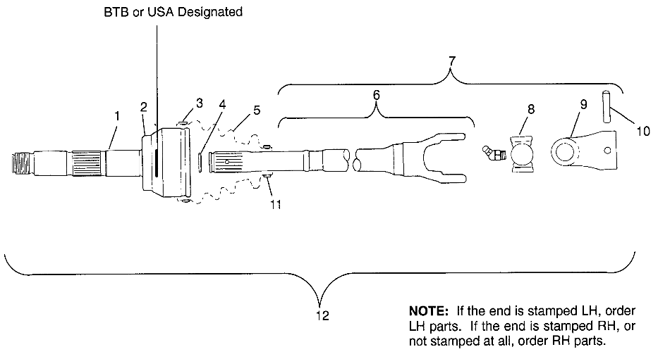 CV JOINT - USA Sportsman 4x4 W968040 (4935943594B005)