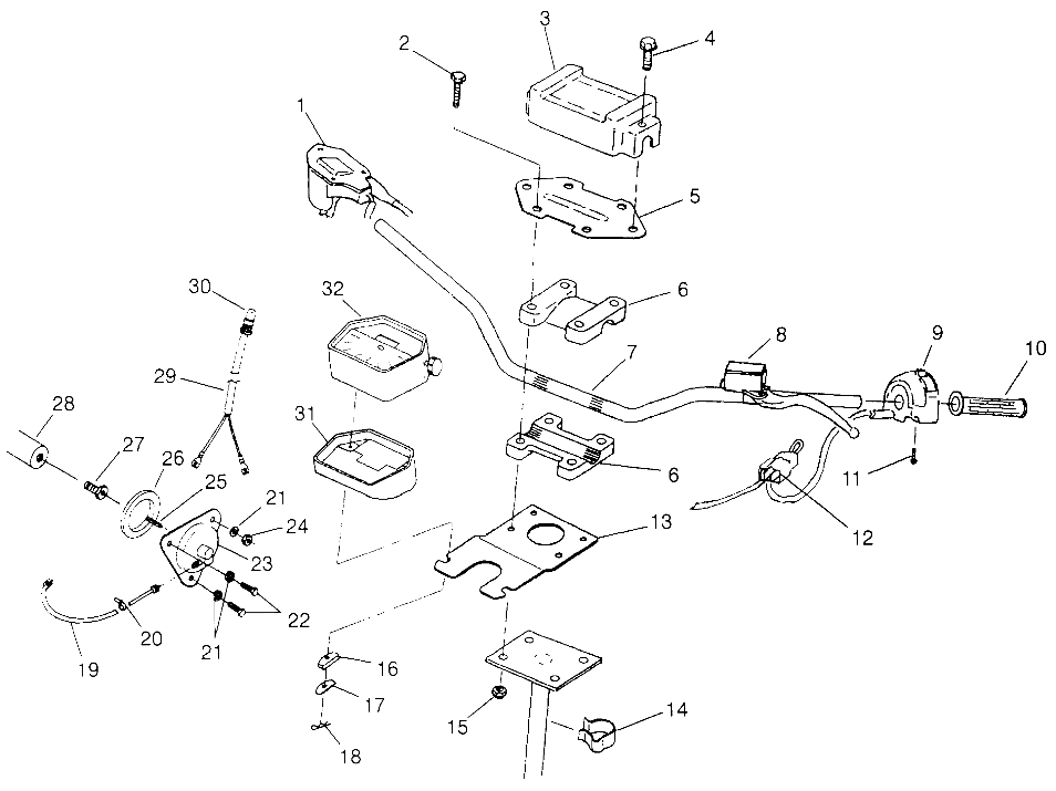 STEERING - HANDLEBAR Sportsman 4x4 W968040 (4935943594B011)