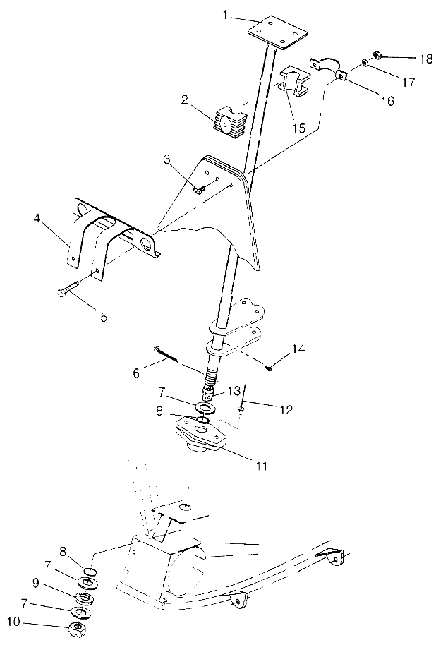 STEERING POST Sportsman 4x4 W968040 (4935943594B012)