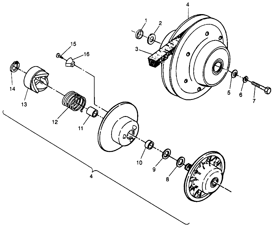 DRIVEN CLUTCH Sportsman 4x4 W968040 (4935943594C002)