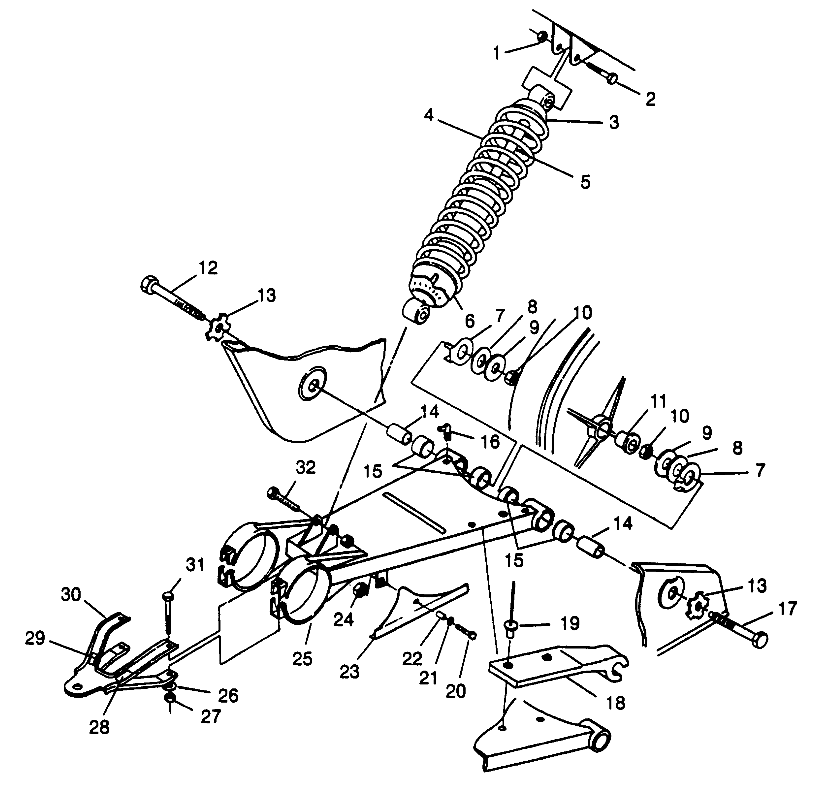 SWING ARM/SHOCK MOUNTING Sportsman 4x4 W968040 (4935943594C003)