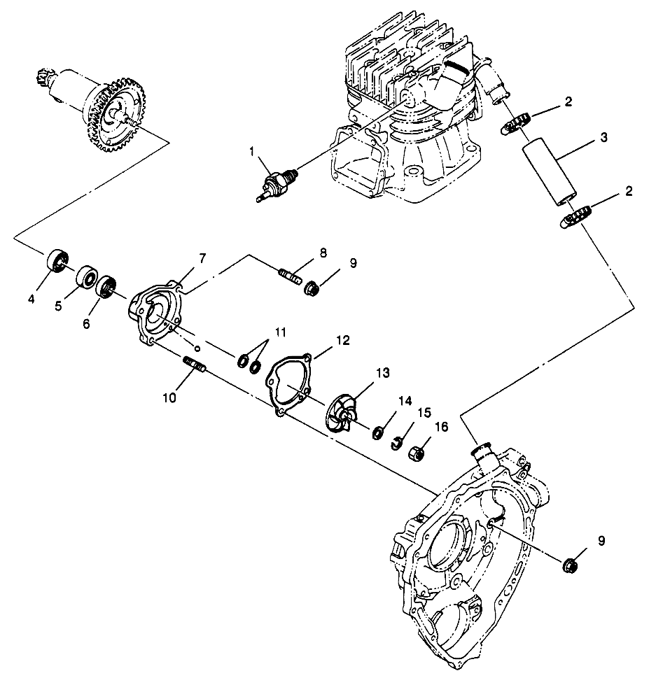 WATER PUMP Sportsman 4x4 W968040 (4935943594C014)