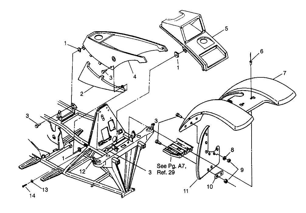 FRONT CAB 6X6 400L - W968740 and 6X6 400L Norwegian - N968740 (4935963596A005)