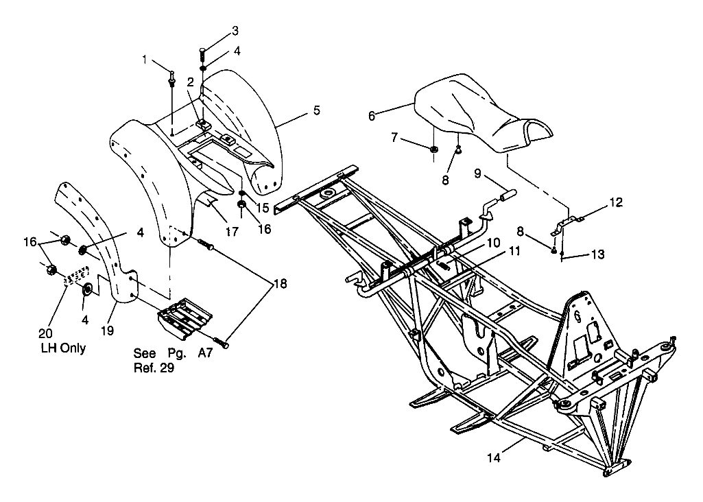 REAR CAB 6X6 400L W968740 and 6X6 400L Norwegian N968740 (4935963596A006)