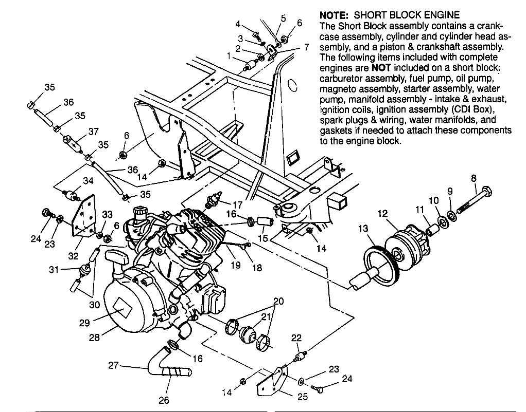 ENGINE MOUNTING 6X6 400L - W968740 and  6X6 400L Norwegian - N968740 (4935963596A010)