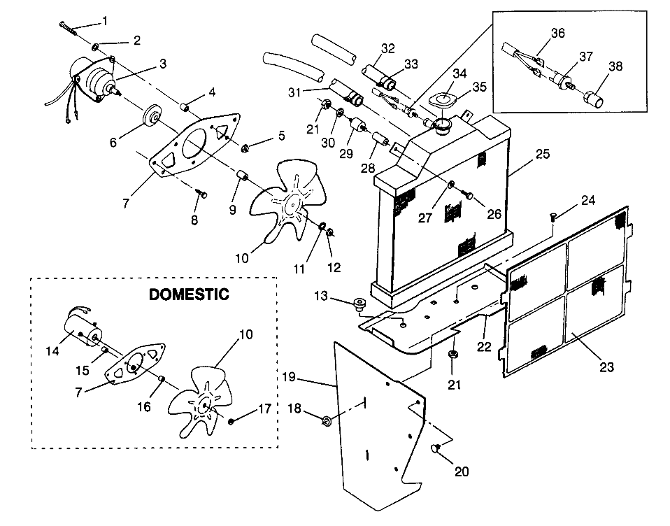 COOLING SYSTEM 6X6 400L - W968740 and  6X6 400L Norwegian - N968740 (4935963596A011)