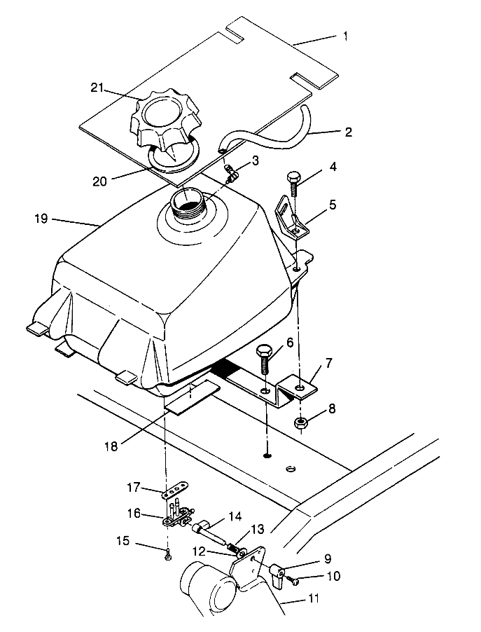 FUEL TANK 6X6 400L - W968740 and  6X6 400L Norwegian - N968740 (4935963596A013)