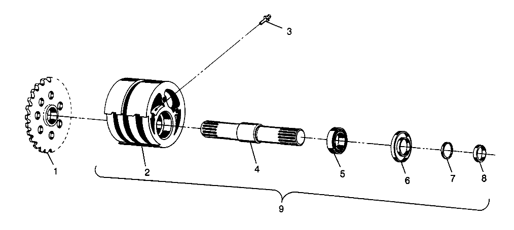 FRONT TIGHTENER 6X6 400L - W968740 and  6X6 400L Norwegian - N968740 (4935963596B004)