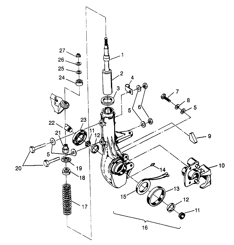 FRONT STRUT 6X6 400L - W968740 and  6X6 400L Norwegian - N968740 (4935963596B007)