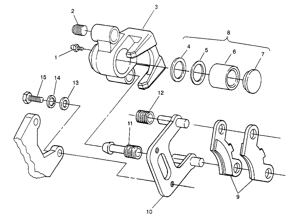 FRONT BRAKE 6X6 400L - W968740 and  6X6 400L Norwegian - N968740 (4935963596B009)