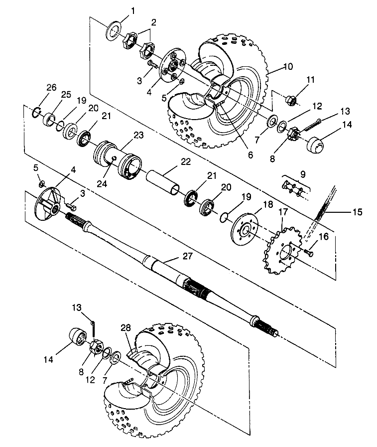 REAR WHEEL DRIVE 6X6 400L - W968740 and  6X6 400L Norwegian - N968740 (4935963596C014)