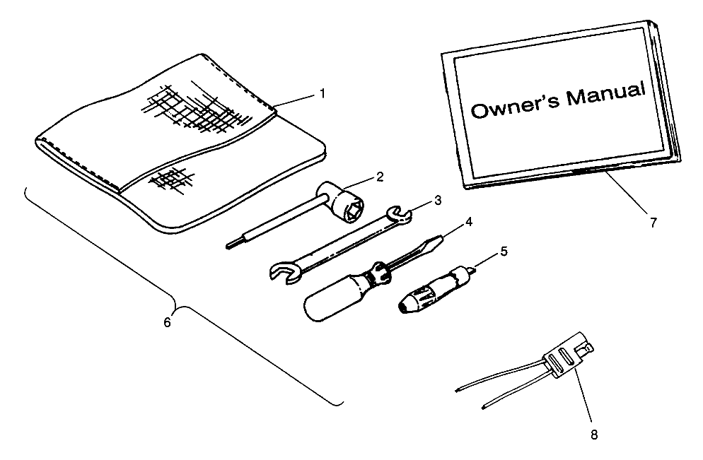 TOOL KIT 6X6 400L - W968740 and  6X6 400L Norwegian - N968740 (4935963596D004)