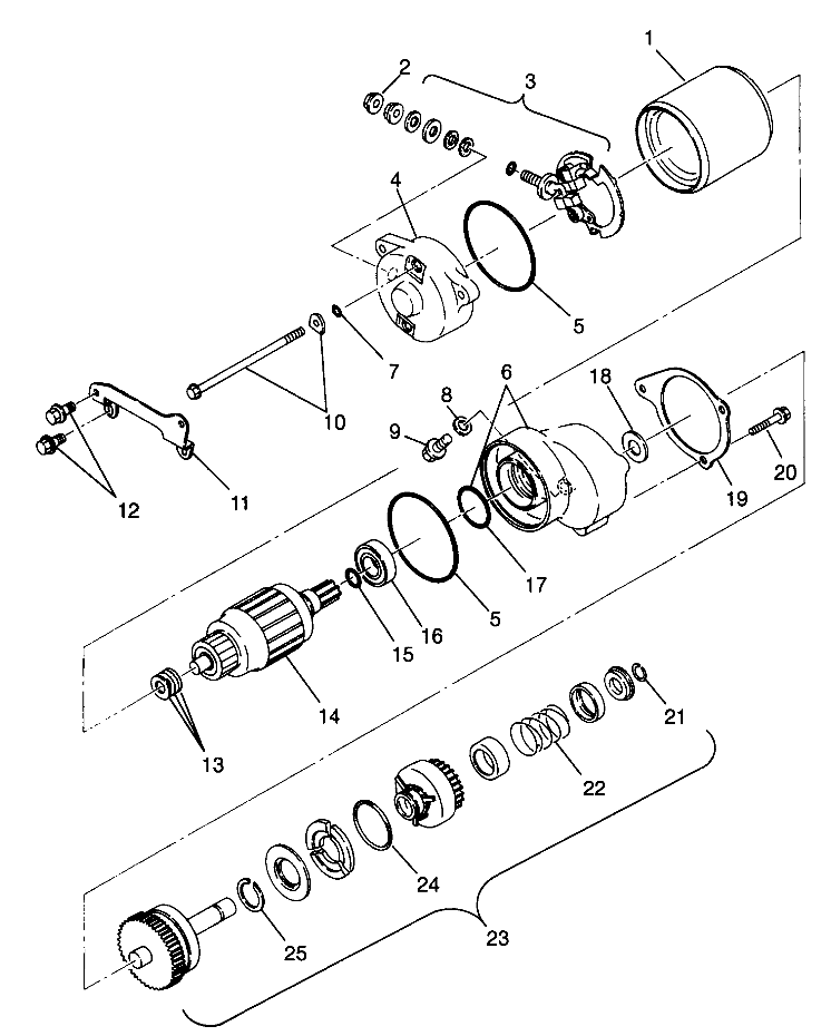 STARTING MOTOR 6X6 400L W968740 and 6X6 400L Norwegian N968740 (4935963596E001)