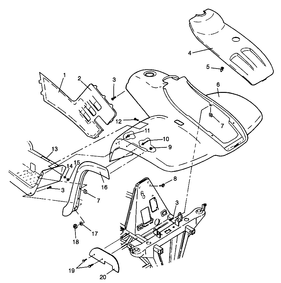 FRONT CAB XPLORER 400L W969140 (4935983598A005)