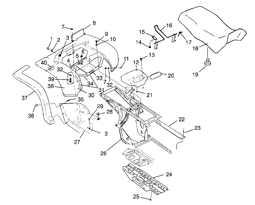 REAR CAB and SEAT XPLORER 400L W969140 (4935983598A006)