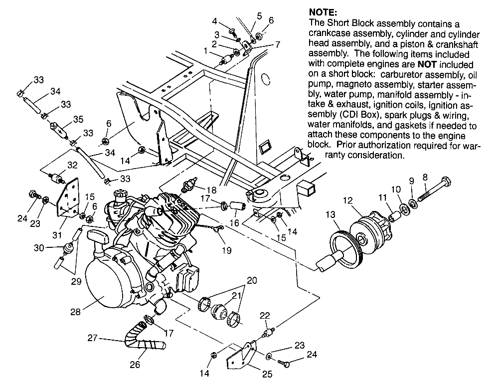 ENGINE MOUNTING XPLORER 400L W969140 (4935983598A010)