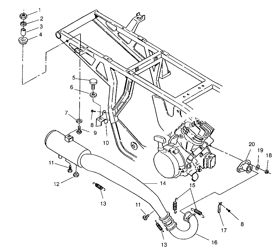 EXHAUST SYSTEM XPLORER 400L W969140 (4935983598A012)