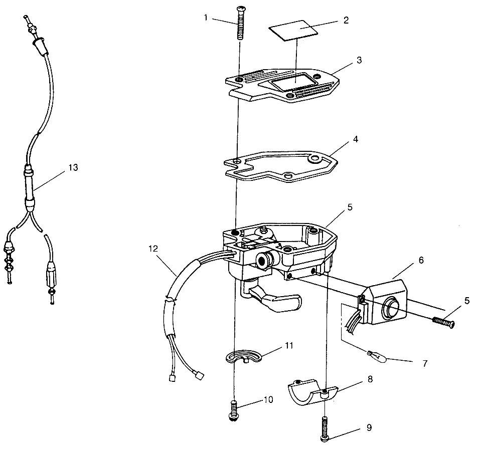 CONTROLS - THROTTLE ASM./CABLE XPLORER 400L W969140 (4935983598B008)