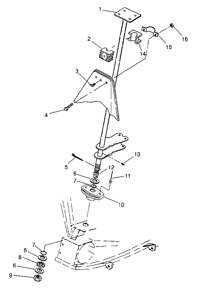 STEERING POST XPLORER 400L W969140 (4935983598B012)